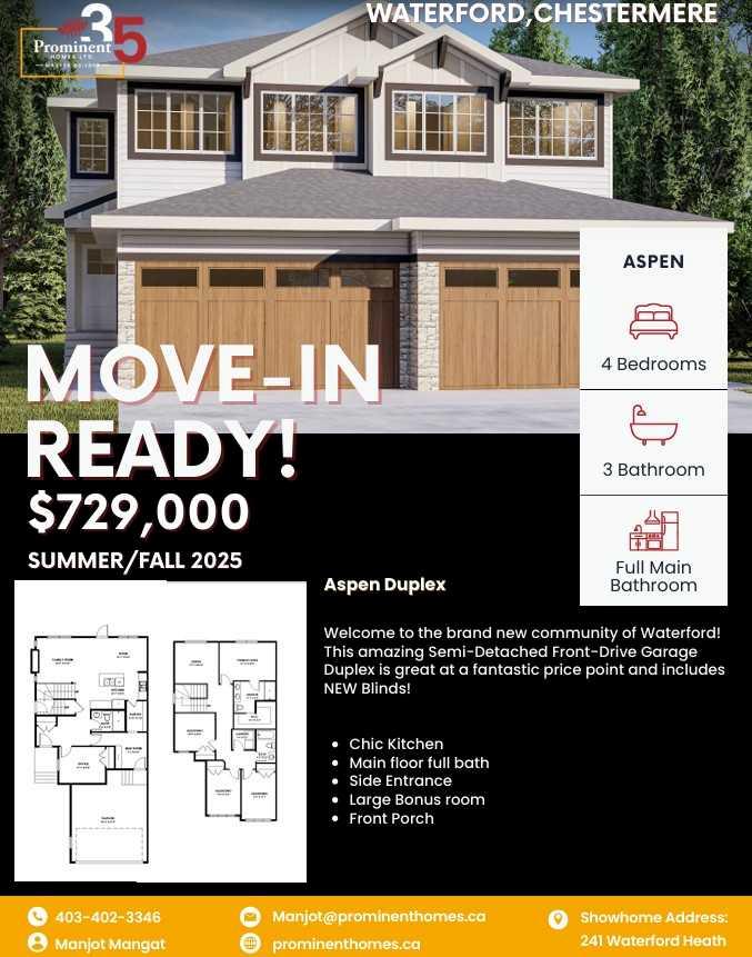 14 Waterford Mews, Chestermere, AB T1X 3B4