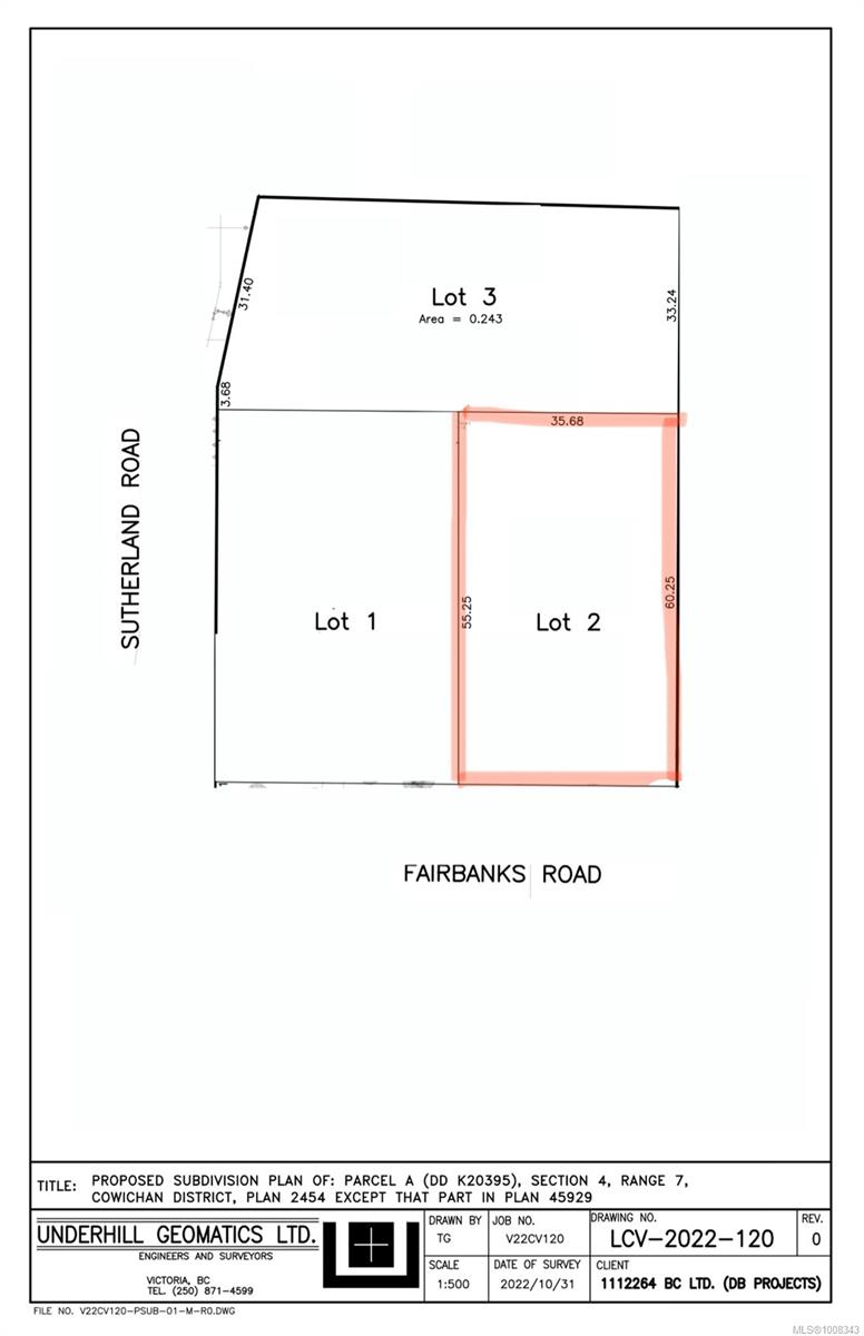 Lt 2 Fairbanks Rd, Cowichan Bay, BC V0R 1N2