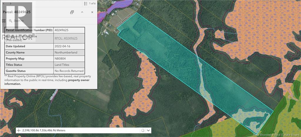 Lot Little Branch Road, Black River Bridge, NB E1N 5N4