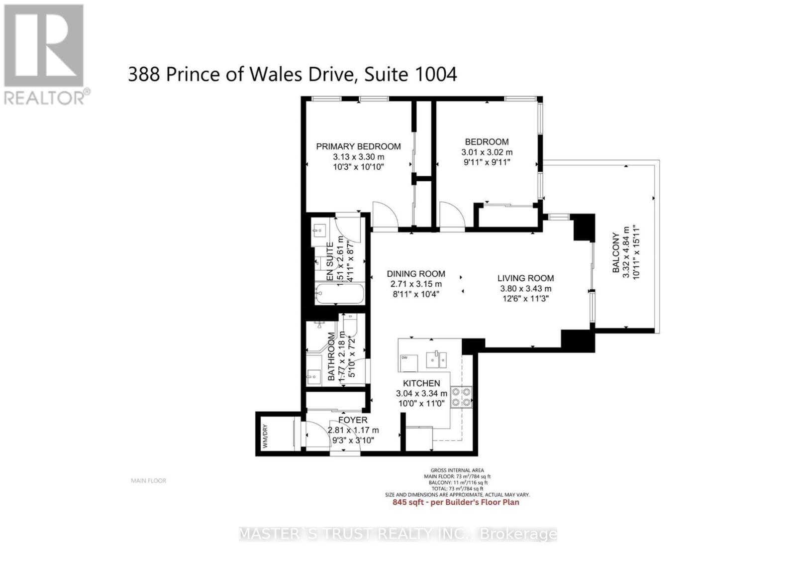 1004 388 Prince Of Wales Dr, Mississauga, ON L5B 0A1